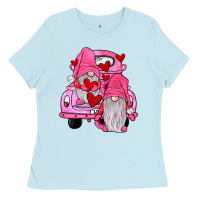 Baby Blue farm truck,gnomies valentines Ladies Tee - JahusDesignShop