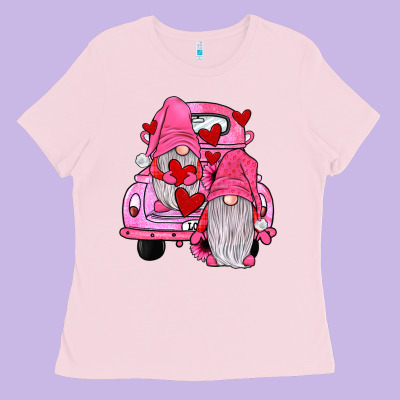 Farm Truck,gnomies Valentines Ladies Tee Designed By Jahusdesignshop