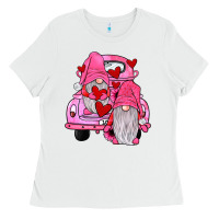 White farm truck,gnomies valentines Ladies Tee - JahusDesignShop
