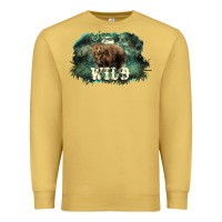 Antique Gold Stay wild night Grizzly Bear Premium Sweatshirt - HowdyJamesFarm