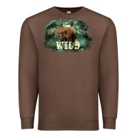 Chestnut Stay wild night Grizzly Bear Premium Sweatshirt - HowdyJamesFarm
