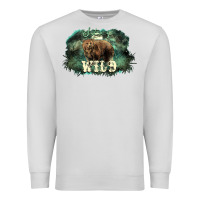 Dove Grey Stay wild night Grizzly Bear Premium Sweatshirt - HowdyJamesFarm