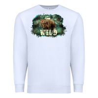 White Stay wild night Grizzly Bear Premium Sweatshirt - HowdyJamesFarm