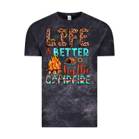 Cloud Black life is better by the campfire Vintage Tee - JahusDesignShop