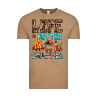 Vintage Coffee life is better by the campfire Vintage Tee - JahusDesignShop