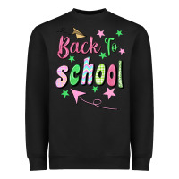 Black Back To School Heavyweight Sweatshirt - BundleAndBundleShop