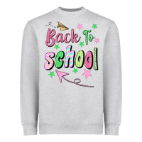 Heather Grey Back To School Heavyweight Sweatshirt - BundleAndBundleShop