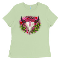 Matcha bull skull cactus valentines Ladies Tee - JahusDesignShop