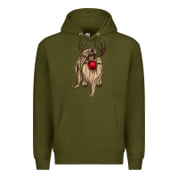 Army Green deer gnome Premium Hoodie - CowGirlArtShop