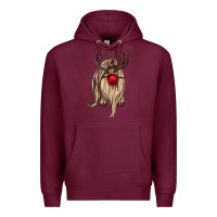 Burgundy deer gnome Premium Hoodie - CowGirlArtShop