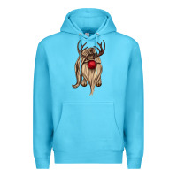 Ocean Blue deer gnome Premium Hoodie - CowGirlArtShop