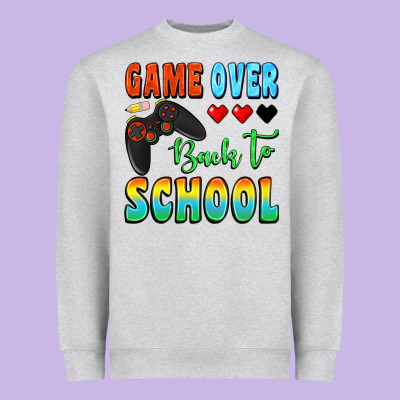 Game Over Back To School Heavyweight Sweatshirt Designed By Bundleandbundleshop