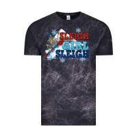 Cloud Black winter sleigh girl sleigh Vintage Tee - NancyCooperArtShop