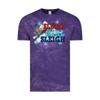 Cloud Purple winter sleigh girl sleigh Vintage Tee - NancyCooperArtShop