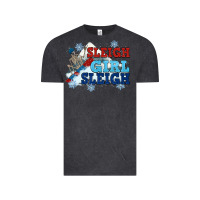Vintage Black winter sleigh girl sleigh Vintage Tee - NancyCooperArtShop