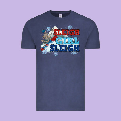 Winter Sleigh Girl Sleigh Vintage Tee Designed By Nancycooperartshop