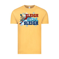 Vintage Mustard winter sleigh girl sleigh Vintage Tee - NancyCooperArtShop