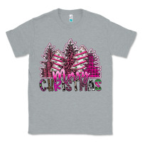 Heather Grey Merry Christmas pink  trees Classic Tee - CowhideDigitalArt