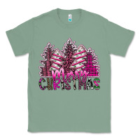 Sage Merry Christmas pink  trees Classic Tee - CowhideDigitalArt