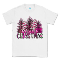 White Merry Christmas pink  trees Classic Tee - CowhideDigitalArt