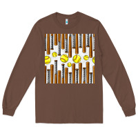 Chestnut softball bat seamless pattern Long Sleeve Tee - BundleAndBundleShop