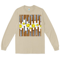 Mushroom softball bat seamless pattern Long Sleeve Tee - BundleAndBundleShop