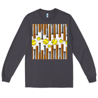 Smoke softball bat seamless pattern Long Sleeve Tee - BundleAndBundleShop