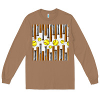 Toasted Coconut softball bat seamless pattern Long Sleeve Tee - BundleAndBundleShop