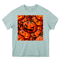 Halloween Pumpkin Seamless Pattern Heavy Core Tee | Teevron