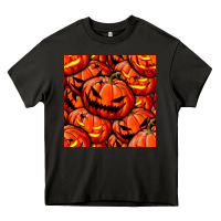 Asphalt halloween pumpkin seamless pattern Heavy Core Tee - BundleAndBundleShop