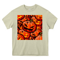 Mossy halloween pumpkin seamless pattern Heavy Core Tee - BundleAndBundleShop