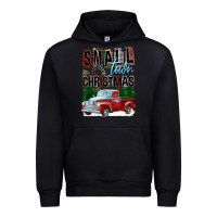 Black Small Town Christmas Urban Hoodie - FaDigitalArtStudio