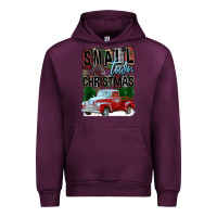 Mauve Wine Small Town Christmas Urban Hoodie - FaDigitalArtStudio