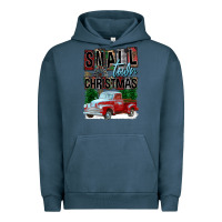 Pigment Midnight Navy Small Town Christmas Urban Hoodie - FaDigitalArtStudio