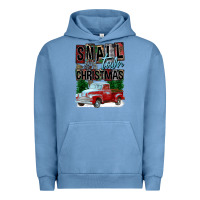 Pigment Pebble Blue Small Town Christmas Urban Hoodie - FaDigitalArtStudio