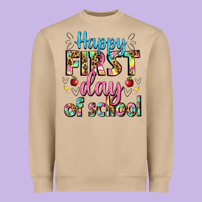 Happy First Day Of School Heavyweight Sweatshirt Designed By Bundleandbundleshop