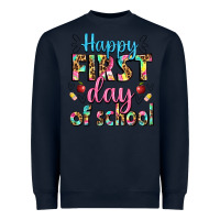 Navy happy first day of school Heavyweight Sweatshirt - BundleAndBundleShop