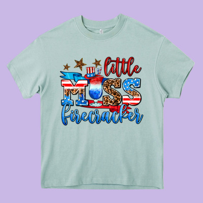 Little Miss Firecracker Heavy Core Tee Designed By Adodesignshop