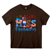 Chocolate Brown little miss firecracker Heavy Core Tee - AdoDesignShop