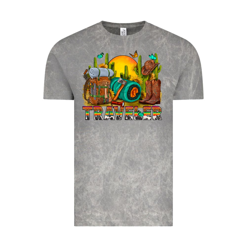 Western Traveler Cowboy Vintage Tee by NancyCooperArtShop | Teevron