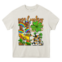 Cream one lucky mama Heavy Core Tee - AdoDesignShop