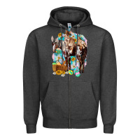 Charcoal Heather Happy Easter Day Rodeo Zipper Hoodie - NancyCooperArtShop