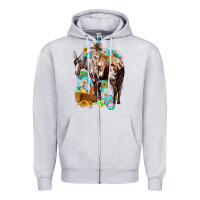 Heather Grey Happy Easter Day Rodeo Zipper Hoodie - NancyCooperArtShop