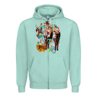 Seafoam Happy Easter Day Rodeo Zipper Hoodie - NancyCooperArtShop