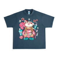 Midnight Navy dentist gnome Urban Heavy Tee - NancyCooperArtShop