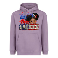 Lavender little miss america black girl peekaboo Heavyweight Hoodie - CowGirlArtShop