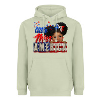 Matcha little miss america black girl peekaboo Heavyweight Hoodie - CowGirlArtShop