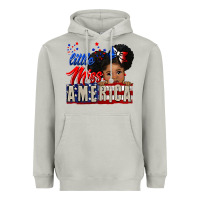 Little Miss America Black Girl Peekaboo Heavyweight Hoodie | Teevron