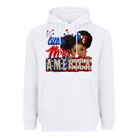 White little miss america black girl peekaboo Heavyweight Hoodie - CowGirlArtShop