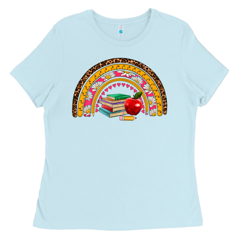 Back To School Rainbow Ladies Tee by AdoDesignShop | Teevron